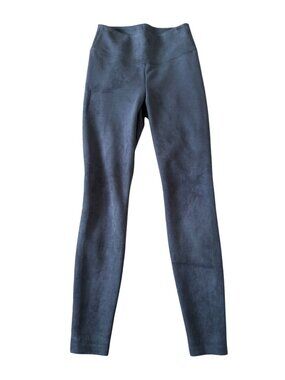 WHITE HOUSE BLACK MARKET WHBM Faux Suede Navy Blue Runway Leggings Size 2